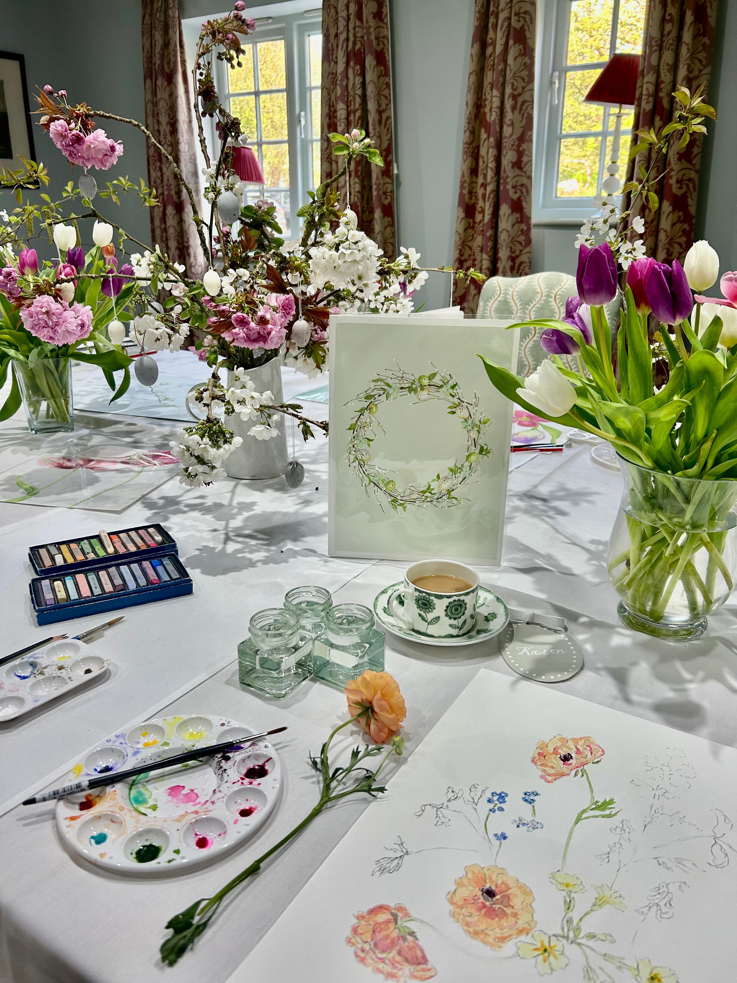 Spring painting retreat at The Barnsdale Hotel, Rutland.