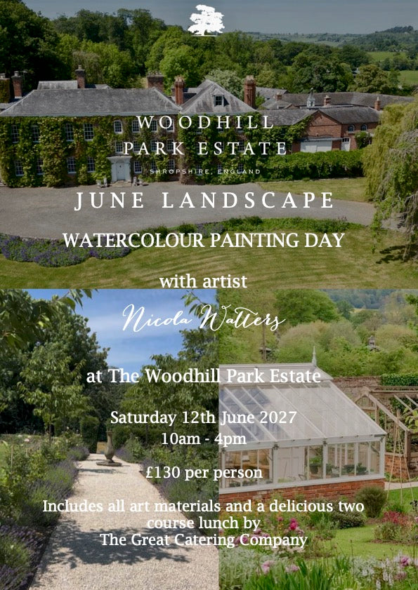 June Landscape Watercolour painting day at Woodhill Park Estate.