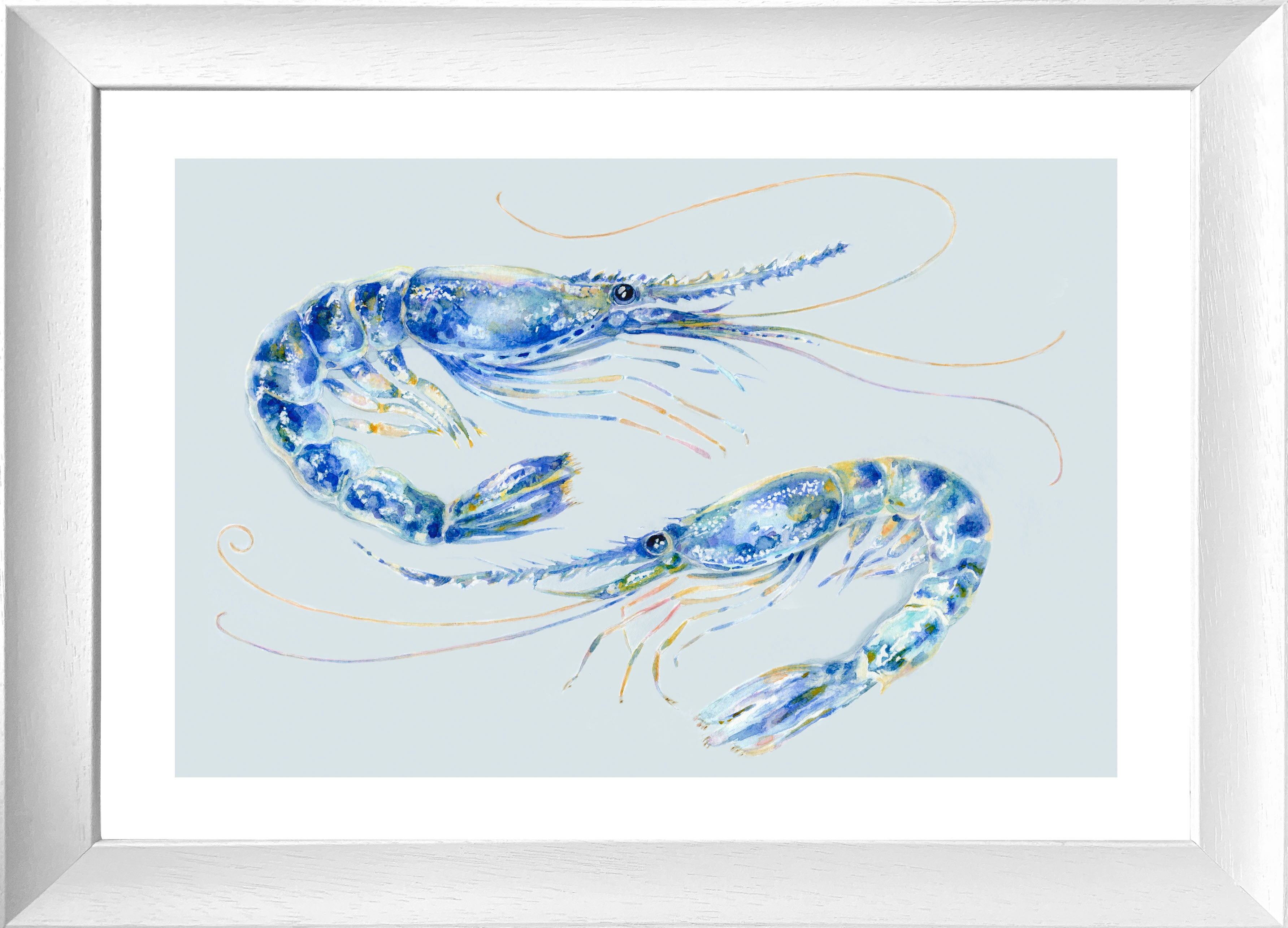 Winking Prawns (Framed Print)