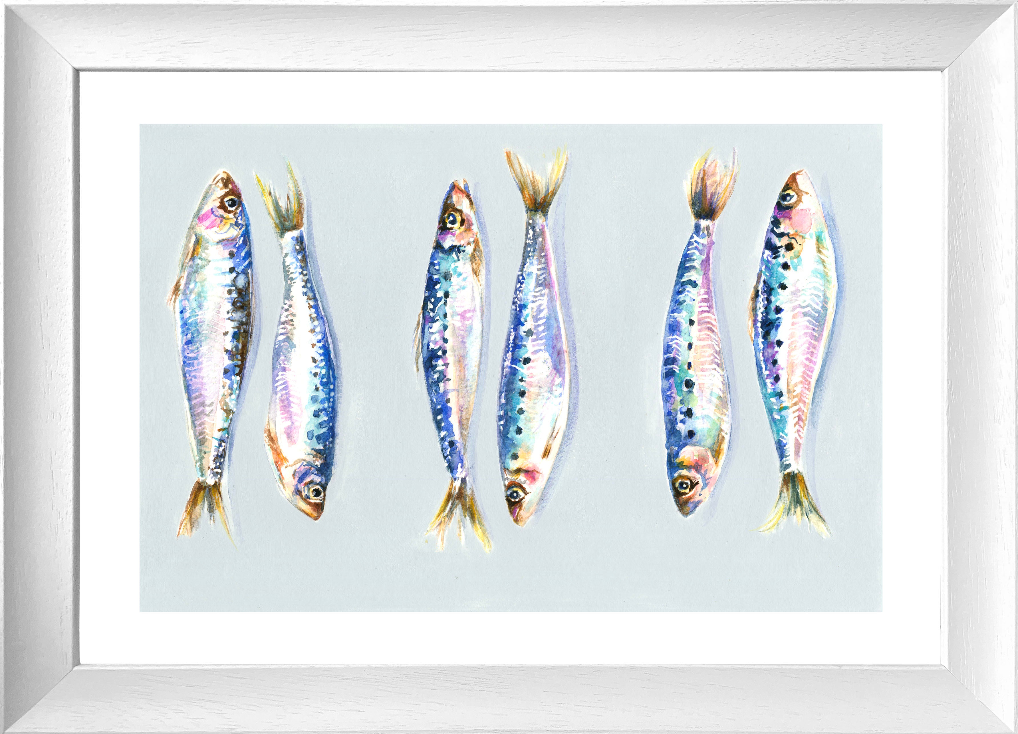 Sizzling Sardines (Framed Print)